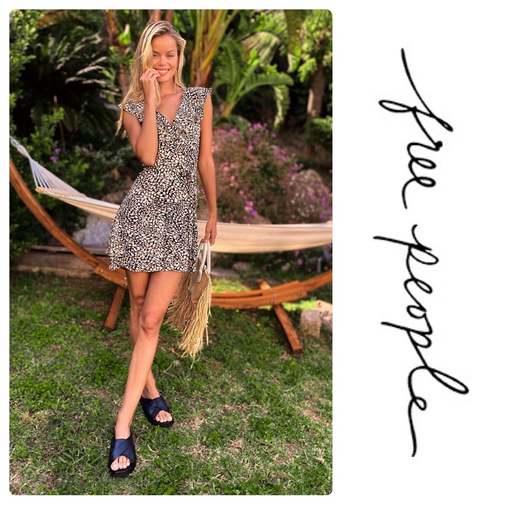 Free People French Quarter Print Wrap Minidress